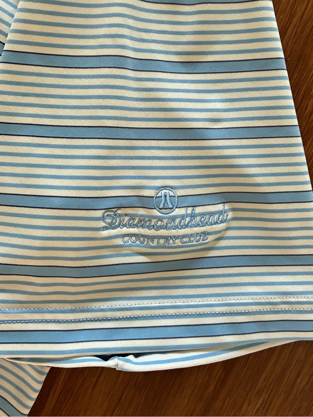 Diamond Supply Co. Sky Blue & White Striped Polo - Picture 3 of 5